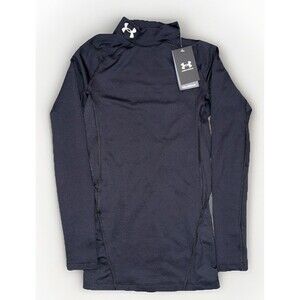 Under Armour ColdGear Mens Small Black Compression Mock Neck Long Sleeve NWT $60